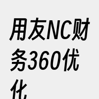 用友NC财务360优化