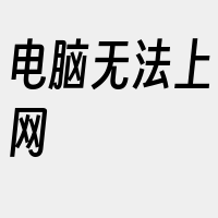 电脑无法上网