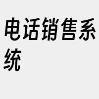 电话销售系统