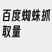 百度蜘蛛抓取量