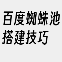 百度蜘蛛池搭建技巧