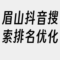 眉山抖音搜索排名优化