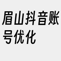 眉山抖音账号优化