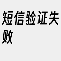 短信验证失败