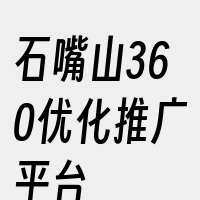 石嘴山360优化推广平台