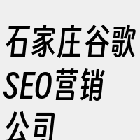 石家庄谷歌SEO营销公司