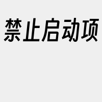 禁止启动项