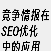 竞争情报在SEO优化中的应用