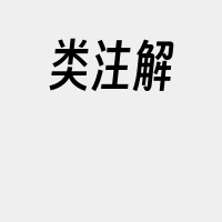 类注解