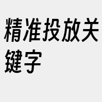 精准投放关键字