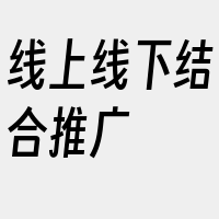 线上线下结合推广