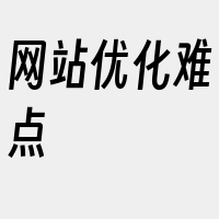 网站优化难点