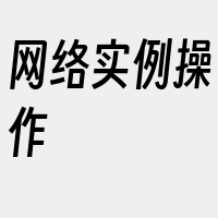 网络实例操作