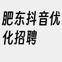 肥东抖音优化招聘