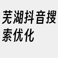 芜湖抖音搜索优化