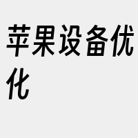 苹果设备优化