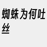 蜘蛛为何吐丝