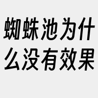 蜘蛛池为什么没有效果