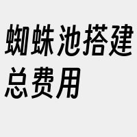 蜘蛛池搭建总费用