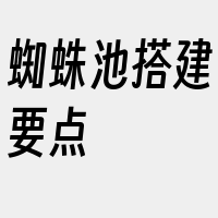 蜘蛛池搭建要点