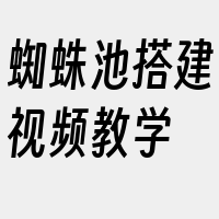 蜘蛛池搭建视频教学