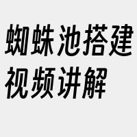 蜘蛛池搭建视频讲解