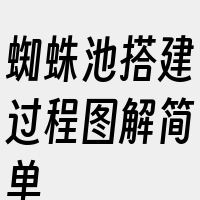 蜘蛛池搭建过程图解简单