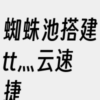 蜘蛛池搭建tt灬云速捷