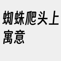 蜘蛛爬头上寓意