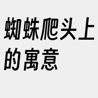 蜘蛛爬头上的寓意