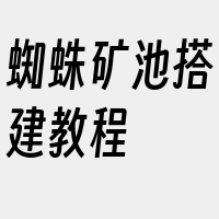 蜘蛛矿池搭建教程