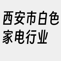 西安市白色家电行业