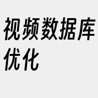 视频数据库优化