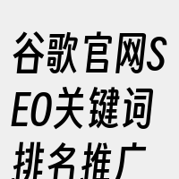 谷歌官网SEO关键词排名推广