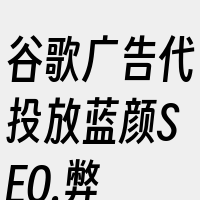 谷歌广告代投放蓝颜SEO.弊