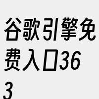 谷歌引擎免费入口363