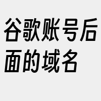 谷歌账号后面的域名