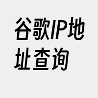 谷歌IP地址查询