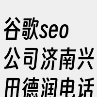 谷歌seo公司济南兴田德润电话