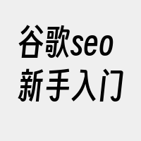 谷歌seo新手入门