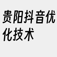 贵阳抖音优化技术