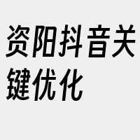 资阳抖音关键优化