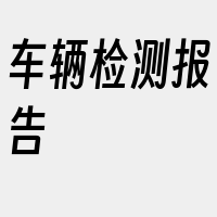 车辆检测报告