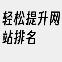 轻松提升网站排名