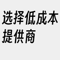 选择低成本提供商