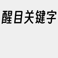 醒目关键字