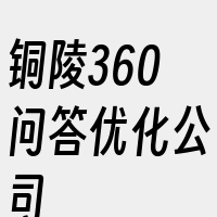 铜陵360问答优化公司