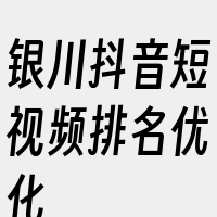 银川抖音短视频排名优化