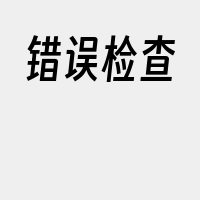 错误检查