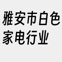 雅安市白色家电行业